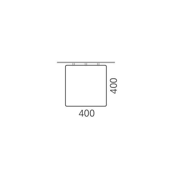 Massskize der Leuchte MONA LED DIREKT 400x400