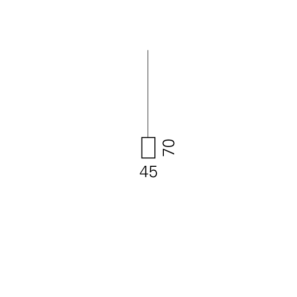 Massskize der Leuchte U70 LED PENDEL 5350
