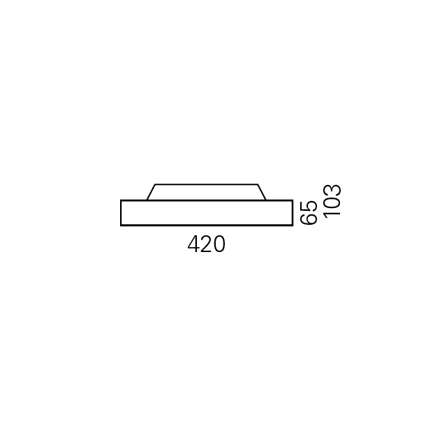 Massskize der Leuchte AVA LED DIREKT 420