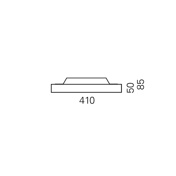 Massskize der Leuchte DISC LED DIREKT 410