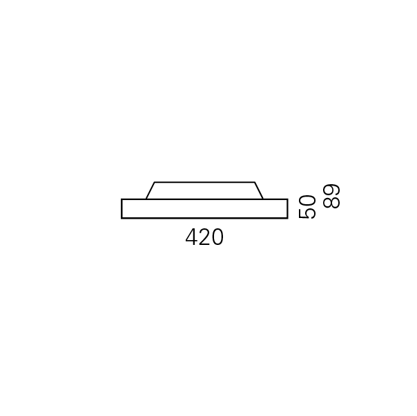 Massskize der Leuchte OLI LED DIREKT 420