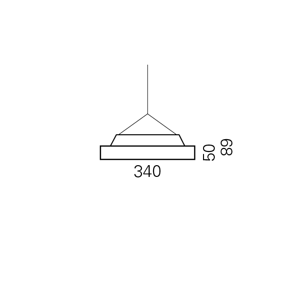 Massskize der Leuchte OLI LED PENDEL 340