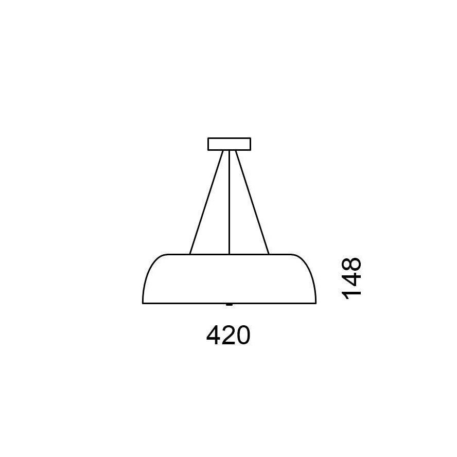 Massskize der Leuchte ALDO LED PENDEL 420