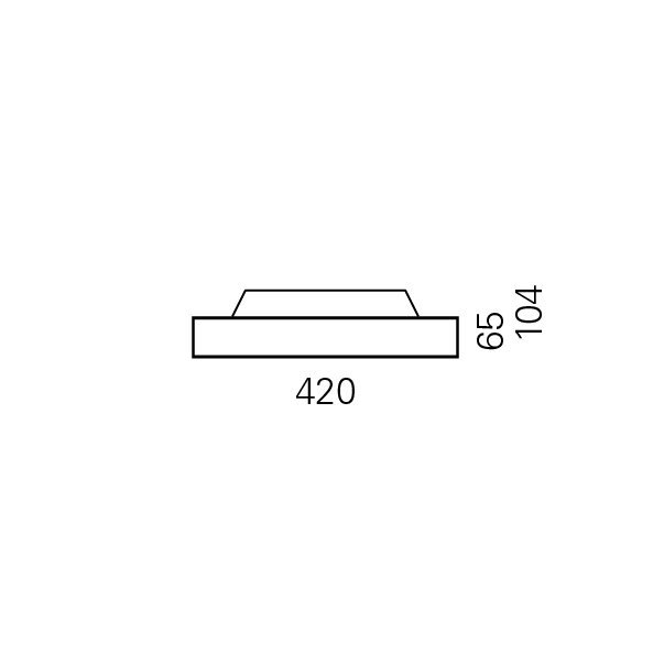 Massskize der Leuchte LEO LED DIREKT 420