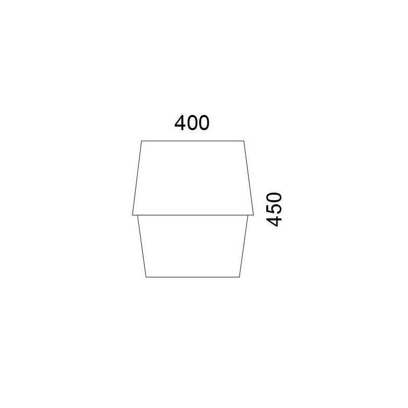 Massskize der Leuchte ZORA LED PENDEL 400x450